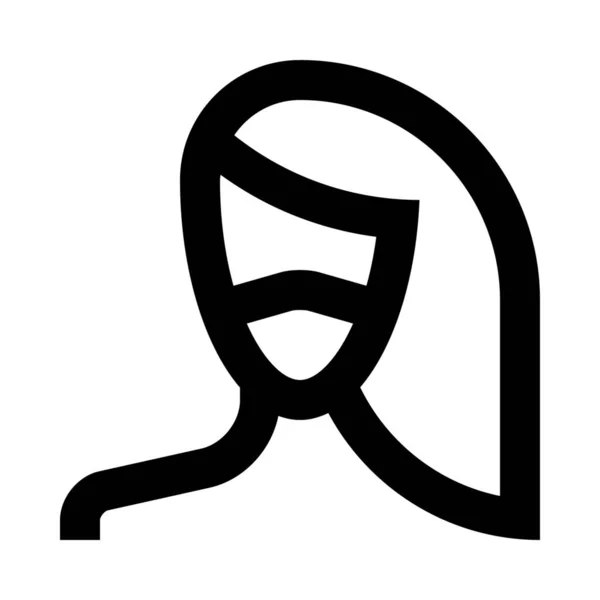 Tuch Gesichtsmaske Menschen Symbol — Stockvektor