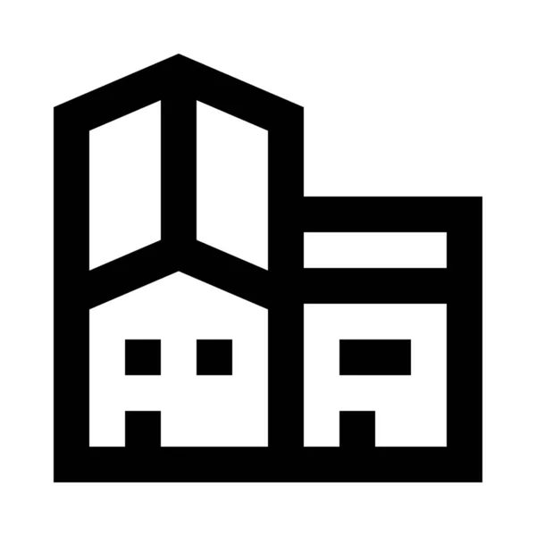 Будівельна Ікона Будівельної Нерухомості Категорії Будівлі — стоковий вектор
