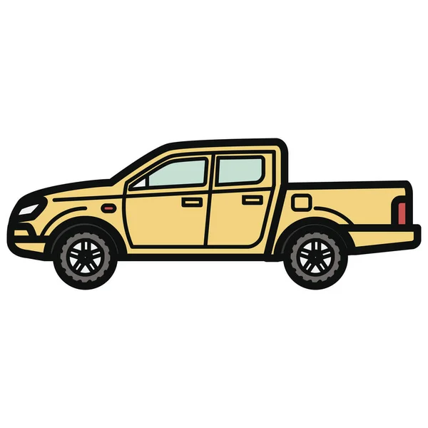 Auto Pick Pictogram Gevulde Omtrek Stijl — Stockvector