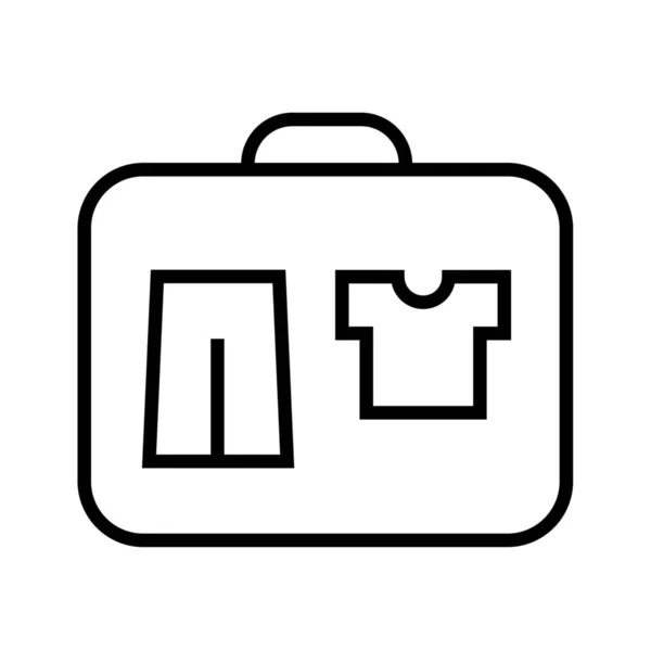 Ikona Bagażu Bagażowego Zarysie — Wektor stockowy