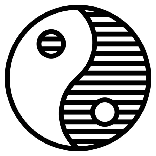 Equilibrio Icono Filosofía China Hospitales Categoría Sanitaria — Vector de stock