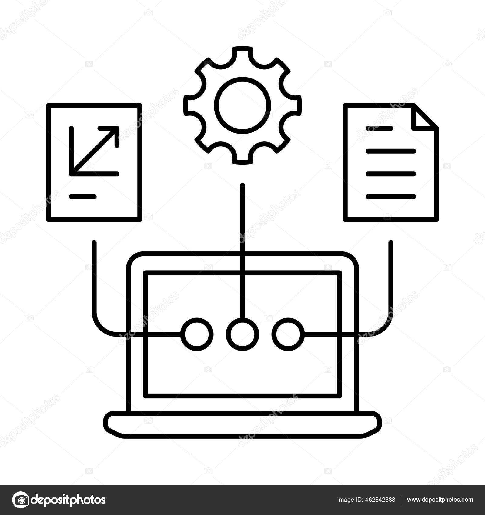 Coding Development Programming Icon Outline Style Stock Vector by ...