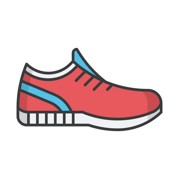 Icono Hombre Calzado Moda Estilo Contorno Lleno — Vector de stock