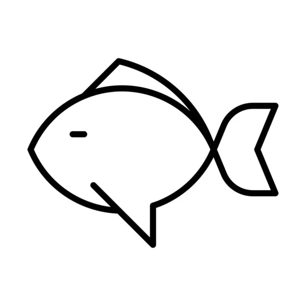 Fish Fishing Food Icon Outline Style — Stock Vector