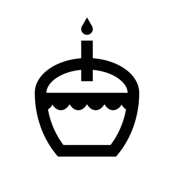 Икона Десерта День Рождения — стоковый вектор