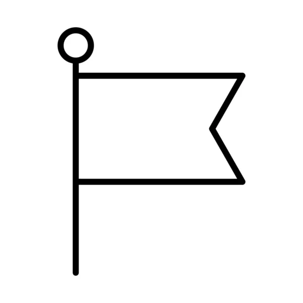 Markierungssymbol Für Die Landesflagge Umrissstil — Stockvektor