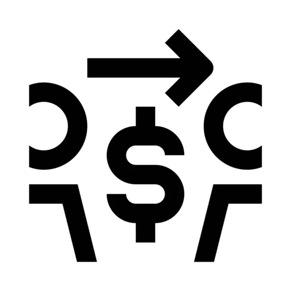 Иконка Сделки Клиента Деньгами Стиле Outline — стоковый вектор