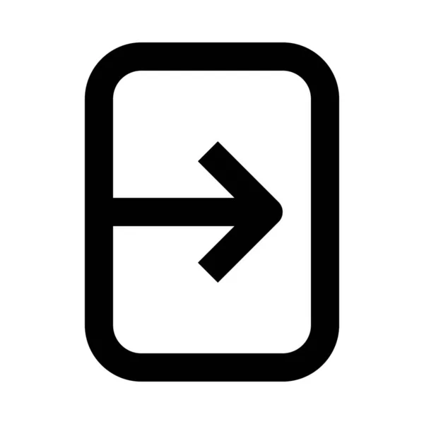 Pfeil Richtung Navigationssymbol Umrissstil — Stockvektor
