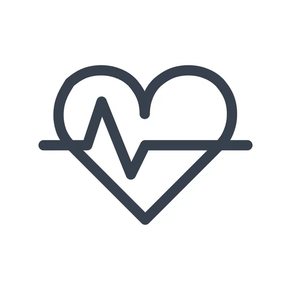 Batida Cardiograma Ícone Saúde Estilo Esboço —  Vetores de Stock