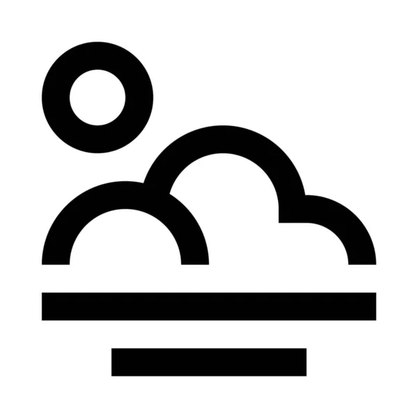 Nubes Nubes Mar Icono — Archivo Imágenes Vectoriales