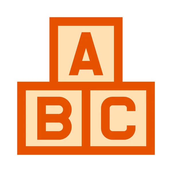 Ikona Bloków Dla Dzieci Abc — Wektor stockowy