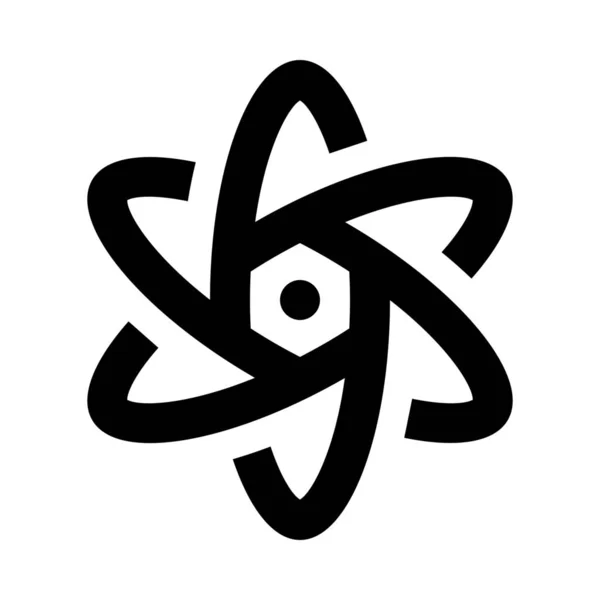 Ikona Laboratorium Chemii Atomowej Stylu Zarysu — Wektor stockowy