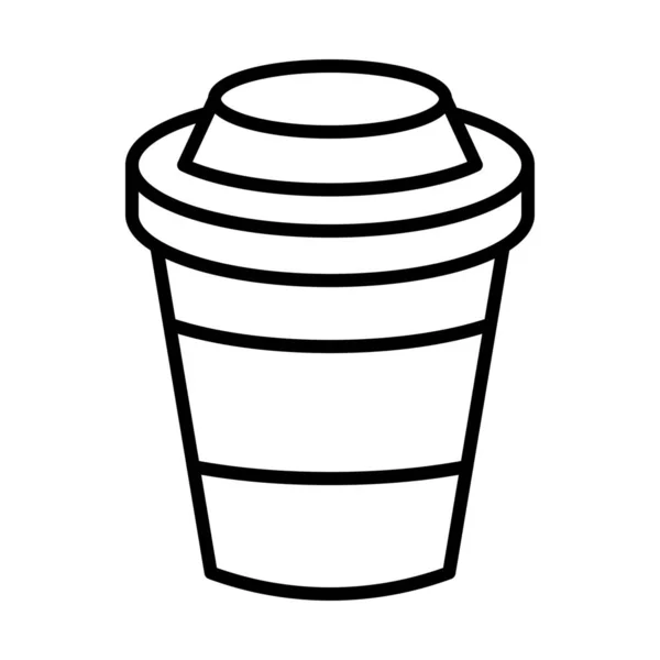 Café Café Taza Café Llevar Icono Estilo Esquema — Archivo Imágenes Vectoriales