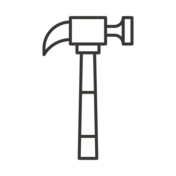 Reparatur Symbol Für Den Bauhammer Outline Stil — Stockvektor
