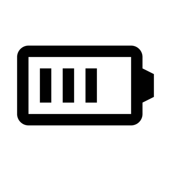 Icône Charge Batterie Dans Style Contour — Image vectorielle