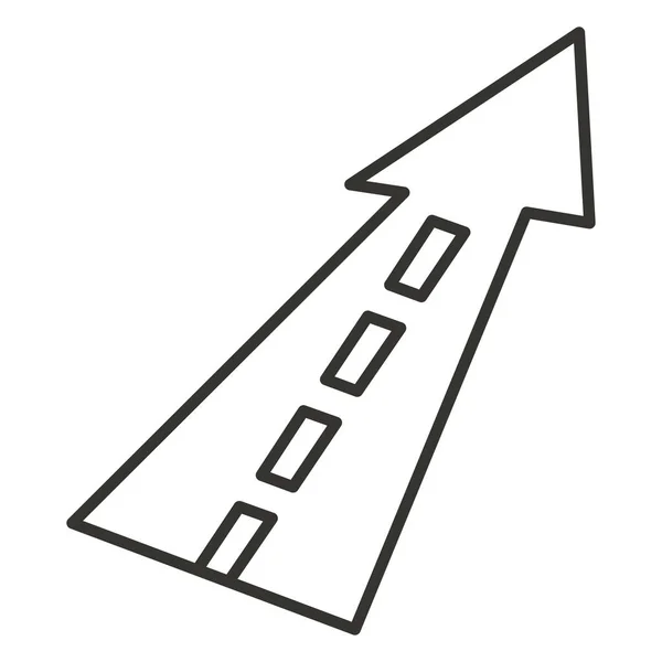 Ikona Směru Šipky Stylu Osnovy — Stockový vektor
