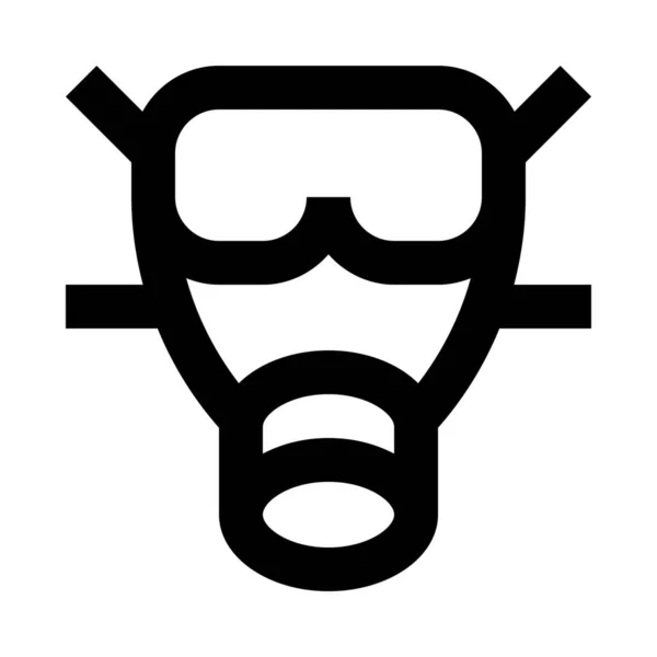 Kimyasal Doktor Yüz Maskesi Simgesi — Stok Vektör