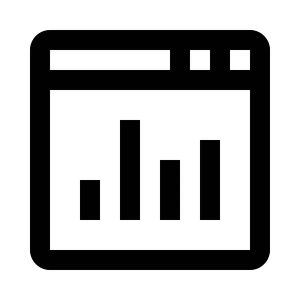 Webbläsare Diagram Ikon Marknadsföring Seo Kategori — Stock vektor