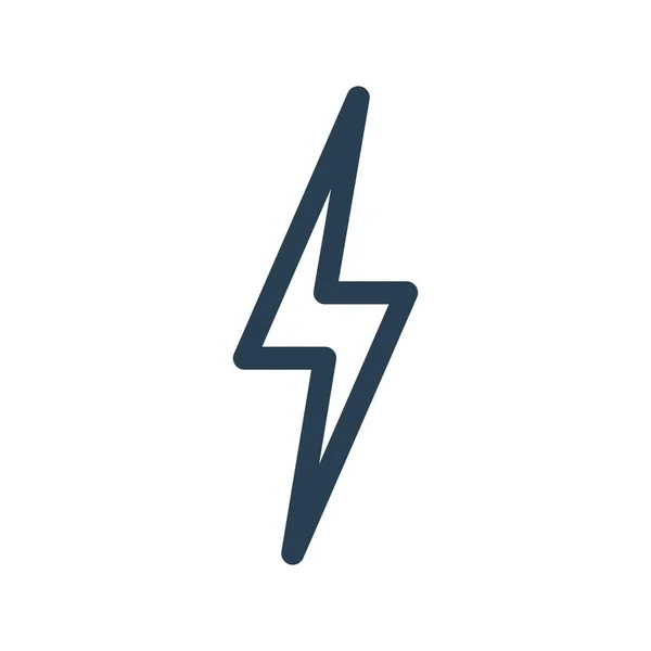 Значок Електричної Електроенергії Стилі Контур — стоковий вектор