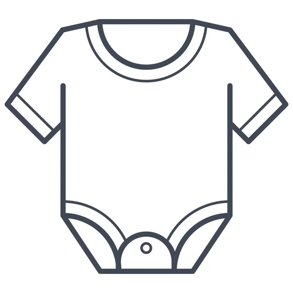Baby Body Bodysuit Icoon Outline Stijl — Stockvector