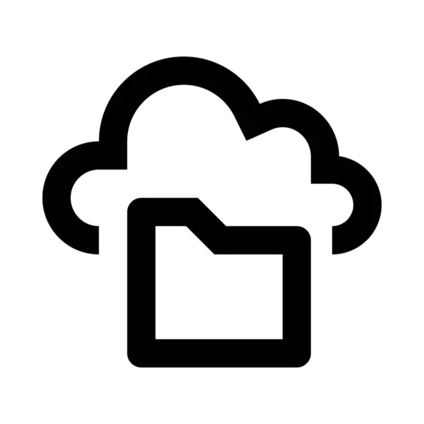 Archief Cloud Data Icoon Infrastructuur Categorie — Stockvector