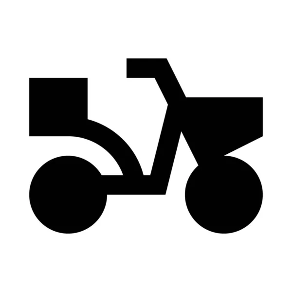 Bebé Cesta Bicicleta Icono — Vector de stock