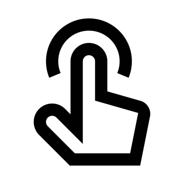 Fingergesten Symbol Anklicken — Stockvektor