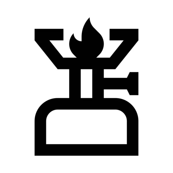 Brûleur Gaz Icône Portable Gaz — Image vectorielle