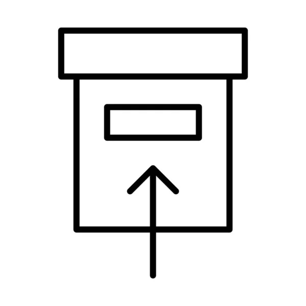 Κουτί Παράδοση Εικονίδιο Δώρο Στυλ Περίγραμμα — Διανυσματικό Αρχείο