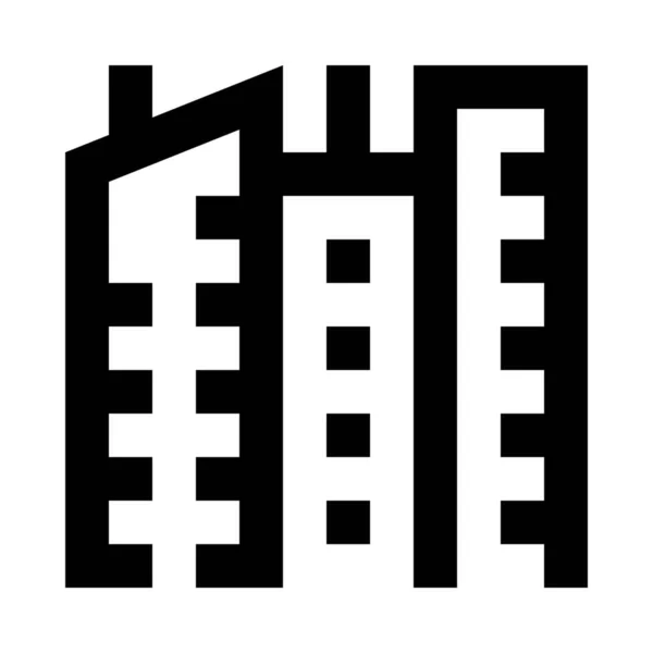 Apartamentos Edifícios Ícone Cidade Categoria Edifícios —  Vetores de Stock