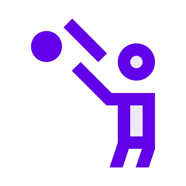 Atleet Basketbal Spel Pictogram Avatars Categorie — Stockvector