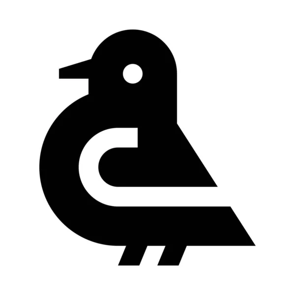 Tier Vogel Taube Symbol — Stockvektor