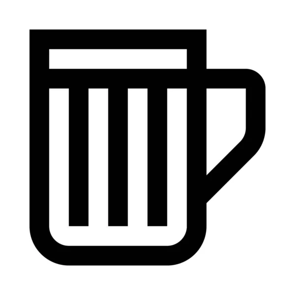 Bar Bier Drinken Pictogram Outline Stijl — Stockvector