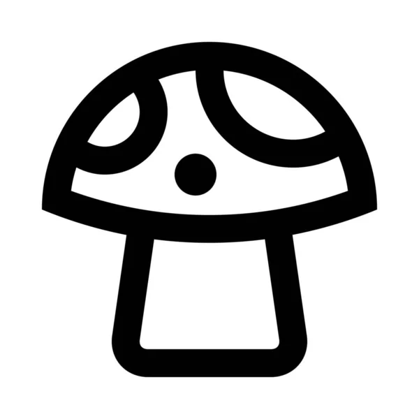 Amanita Cocina Icono Comida Estilo Esquema — Archivo Imágenes Vectoriales