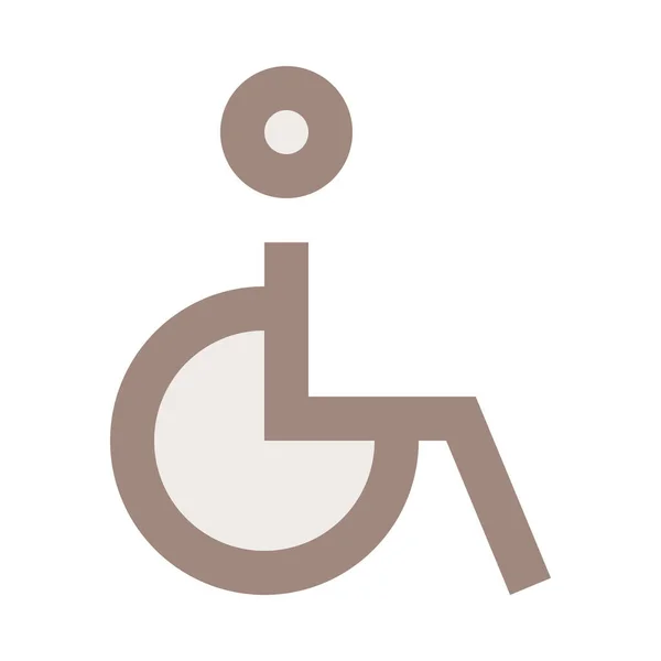 Personne Handicapée Icône — Image vectorielle