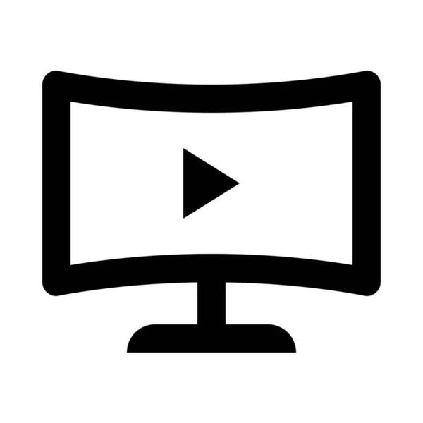 Anzeige Monitor Player Symbol — Stockvektor