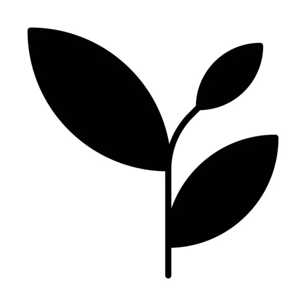 Bough Екологія Зелена Ікона Суцільному Стилі — стоковий вектор