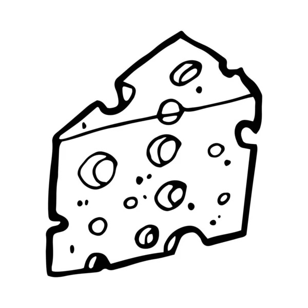 Queso Lácteos Icono Rápido Estilo Handdrawn — Archivo Imágenes Vectoriales