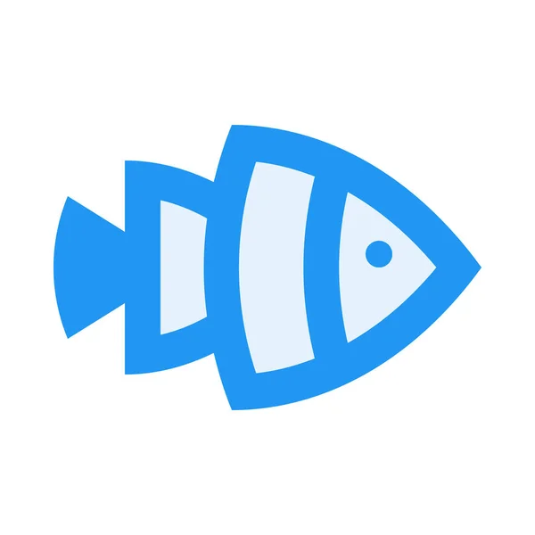 Ícone Comida Pesca Peixe Estilo Esboço Preenchido —  Vetores de Stock