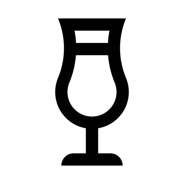 Alcohol Bar Drank Pictogram Omtrek Stijl — Stockvector