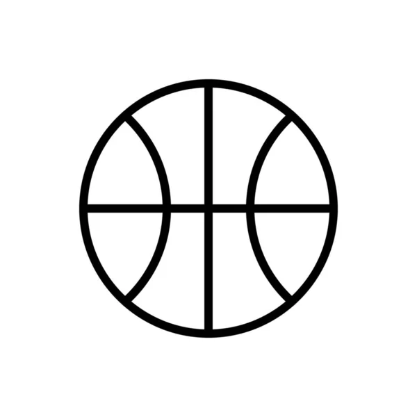 Ballon Basket Nba Icône Dans Style Contour — Image vectorielle