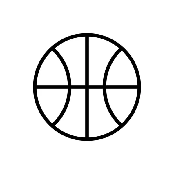 Ball Basketball Nba Symbol Umriss Stil — Stockvektor