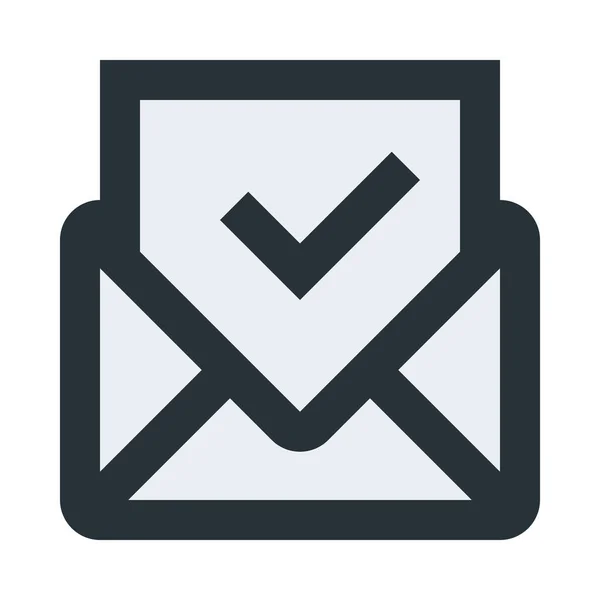Verifique Ícone Envelope Mail Categoria Infraestrutura — Vetor de Stock