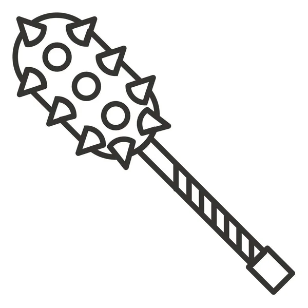 Club Weapon Cudgel Truncheon Icon Outline Style — Stock Vector