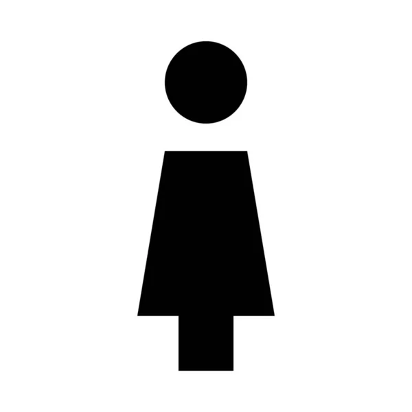 Femme Fille Icône Féminine — Image vectorielle