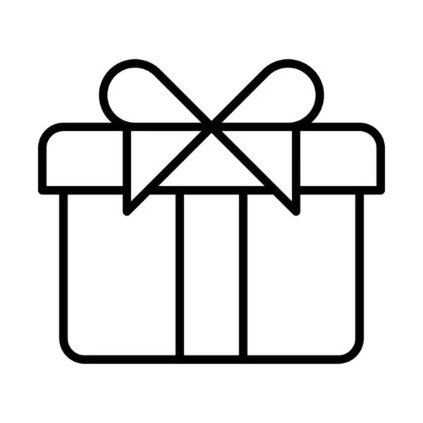 Icono Regalo Navidad Caja Estilo Esquema — Vector de stock