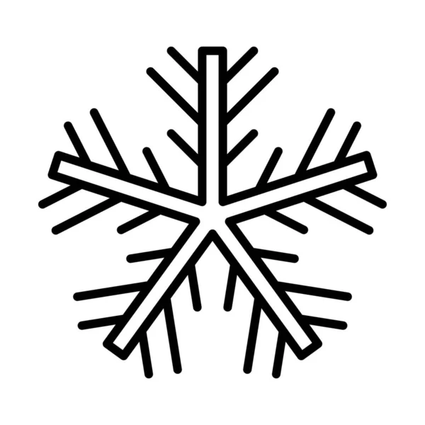 Icono Nieve Hielo Navidad Estilo Esquema — Vector de stock