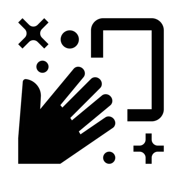Coronavirus Desinfectie Handpictogram — Stockvector