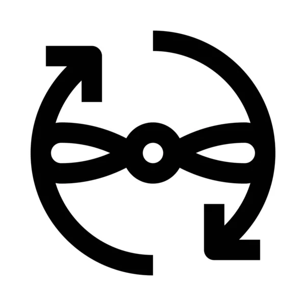 Pfeile Flugzeug Propeller Symbol — Stockvektor