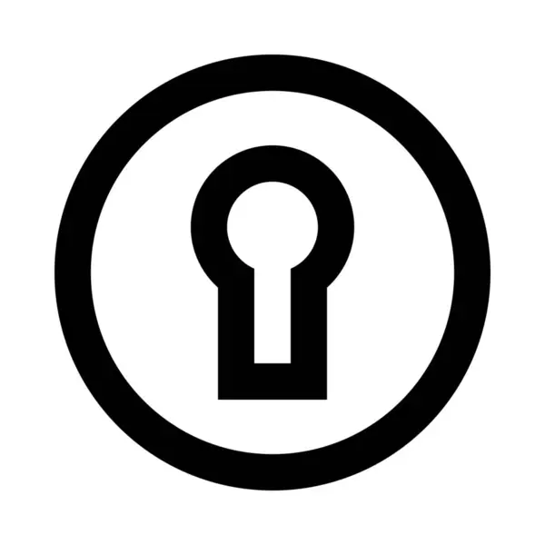 钥匙孔锁图标 — 图库矢量图片
